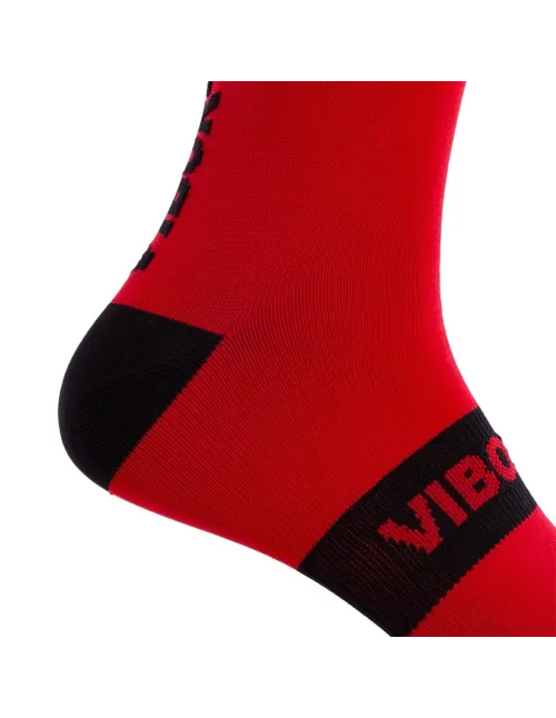Calcetines Vibor-A Kait Media Caña Rojo/Negro | Ofertas de pádel